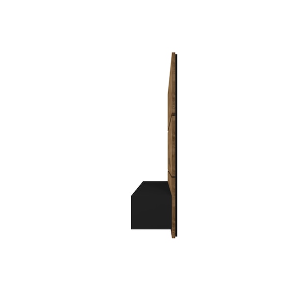 Manhattan Comfort Vernon 62.99 Floating Entertainment Center, Rustic Brown and Black - 236BMC98