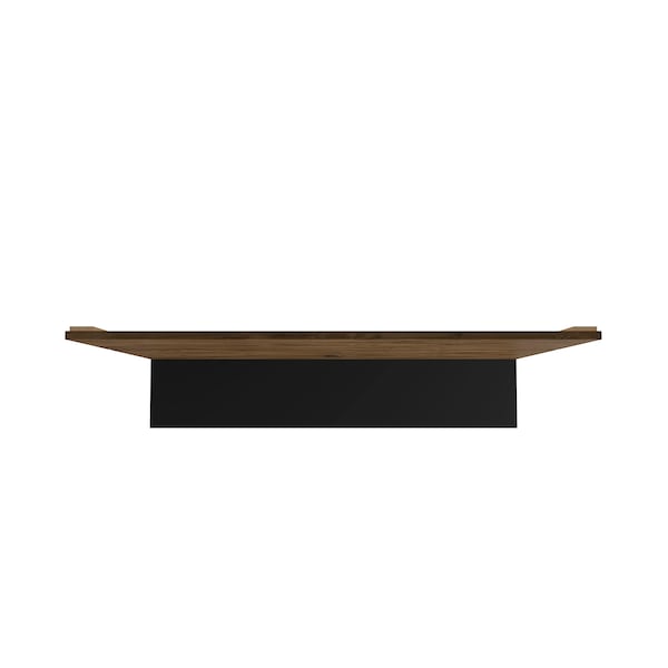 Manhattan Comfort Vernon 62.99 Floating Entertainment Center, Rustic Brown and Black - 236BMC98
