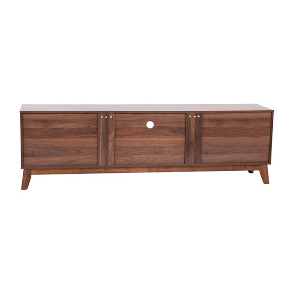 Flash Furniture Walnut 70" TV Stand with Adjustable Middle Shelf - EM-TV1801-WAL-GG