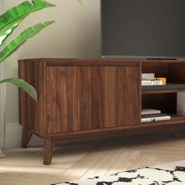 Flash Furniture Walnut 70" TV Stand with Adjustable Middle Shelf - EM-TV1801-WAL-GG