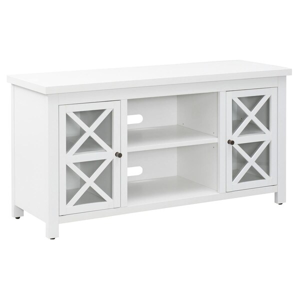 Hudson & Canal Henn  Hart  Colton White TV Stand - 24 x 47 x 15 in. - TV0682