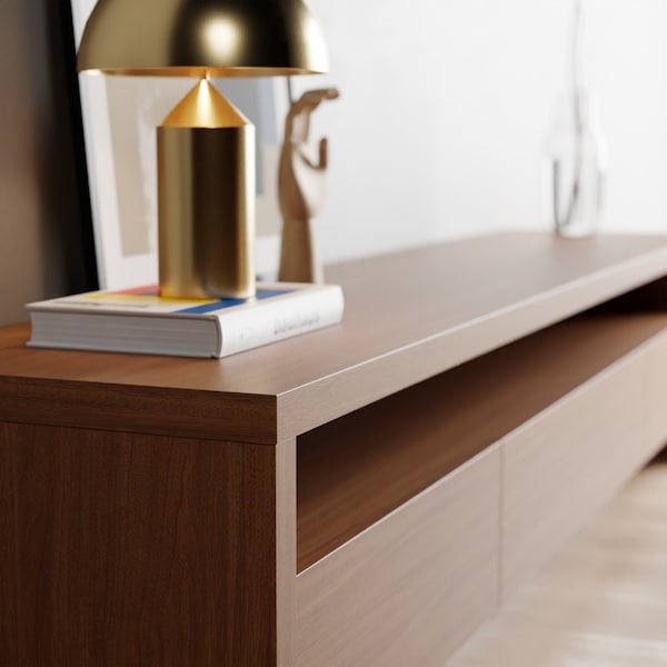 Manhattan Comfort Sylvan 70.86" TV Stand with 3-Drawers in Maple Cream - 224052