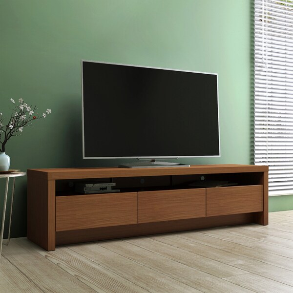 Manhattan Comfort Sylvan 70.86" TV Stand with 3-Drawers in Maple Cream - 224052