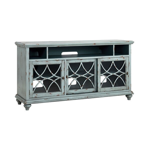 Stein World 64-Inch Entertainment Console In Blue Grey, 582523 - 16602
