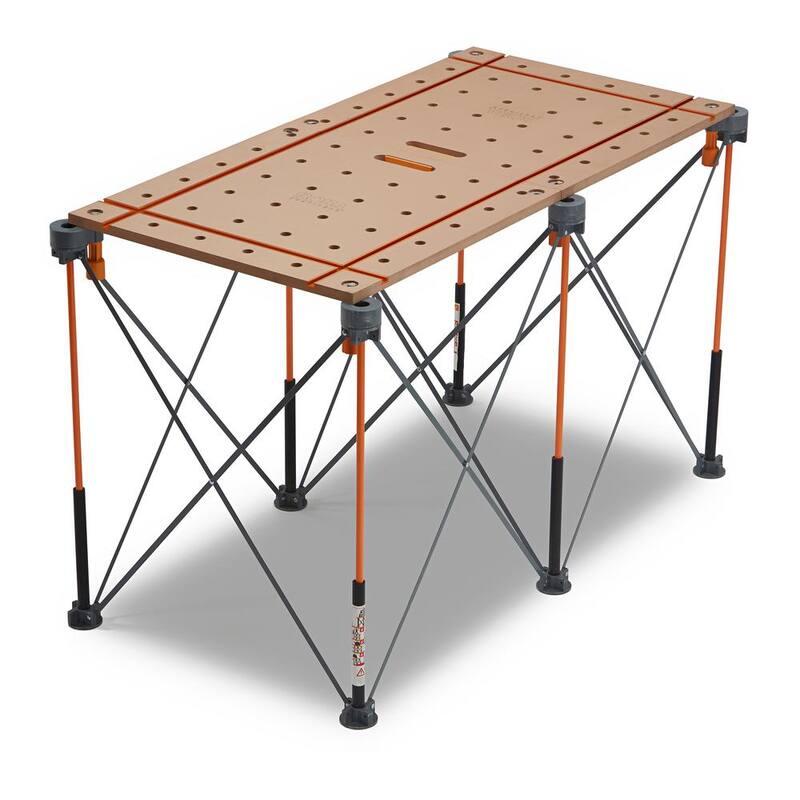 Mesa superior con rieles en T de 2 ft. x 4 ft. de BORA Centipede - Orificios para perros de 3/4 in. - CK24T