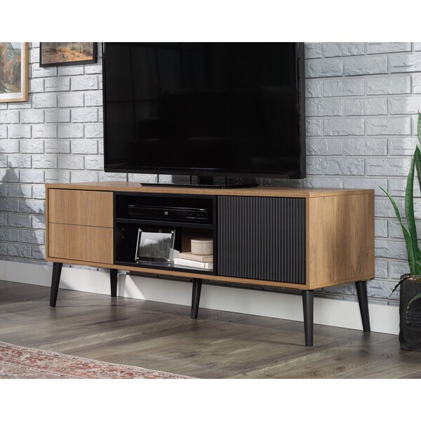 Sauder Ambleside Credenza Sw , Accommodates up to a 60 in. TV weighing 70 lbs - 431600