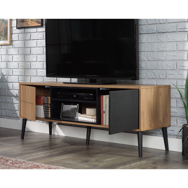 Sauder Ambleside Credenza Sw , Accommodates up to a 60 in. TV weighing 70 lbs - 431600