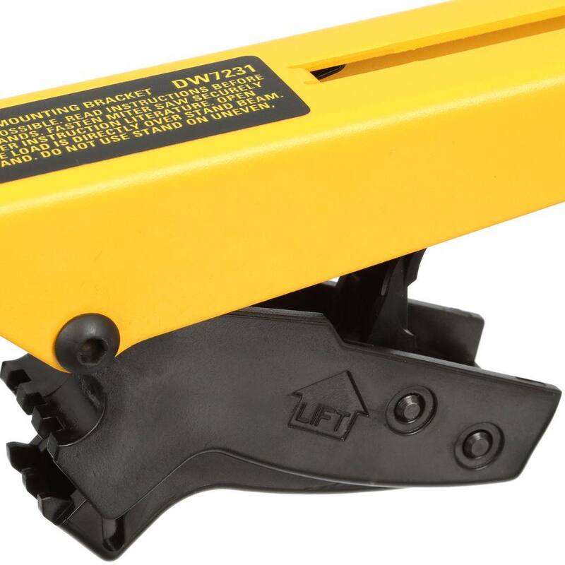 Soporte para herramientas de estación de sierra ingleteadora DEWALT con soportes de montaje, soporte de material para sierra ingleteadora y topes de corona para sierra ingleteadora - DW7231WDW7029
