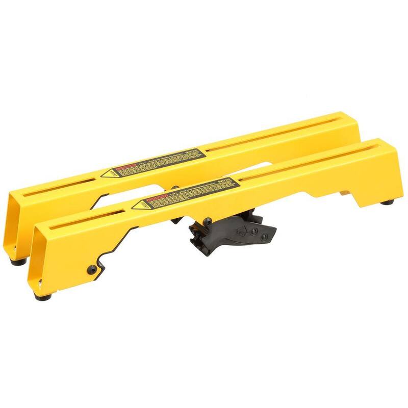Soporte para herramientas de estación de sierra ingleteadora DEWALT con soportes de montaje, soporte de material para sierra ingleteadora y topes de corona para sierra ingleteadora - DW7231WDW7029