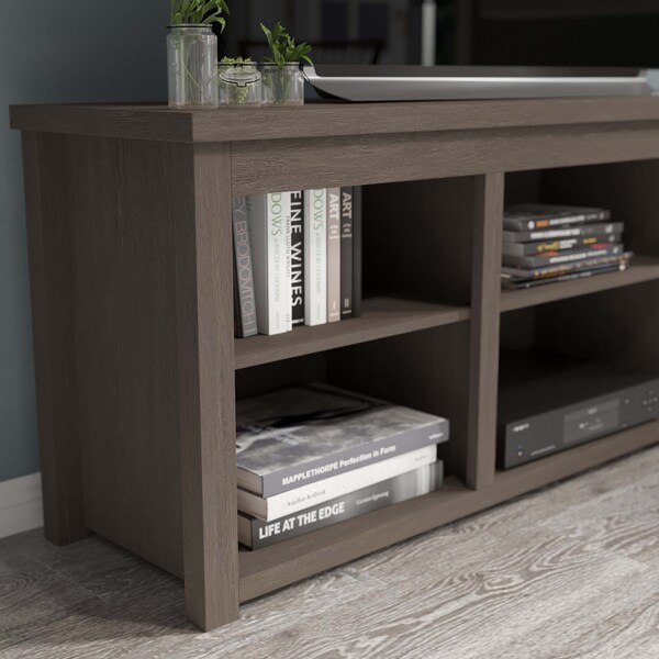 Flash Furniture 65" Espresso Finish 6 Cubby Open Storage TV Stand - GC-MBLK66-ESP-GG