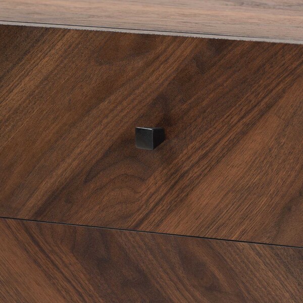 Baxton Studio Hartman Mid-Century Walnut Brown Finished Wood TV Stand - 193-12377-ZORO
