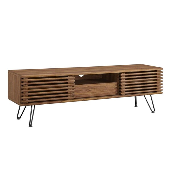 Modway Furniture 59 in. Render Media Console TV Stand, Walnut - EEI-4587-WAL
