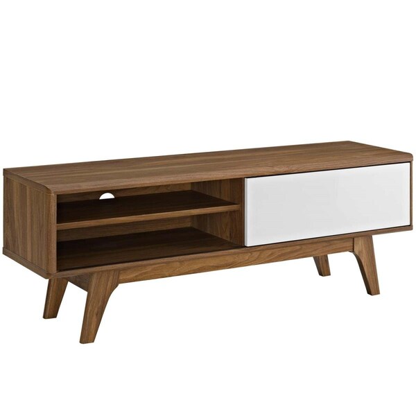 Modway Furniture 44 in. Envision TV Stand - Walnut White, 17 x 44 x 13.5 in. - EEI-2538-WAL-WHI