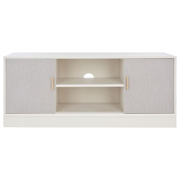 Safavieh 20 x 47.3 x 15.8 in. Estella 2 Door 1 Shelf Media Stand, White - MED5711A