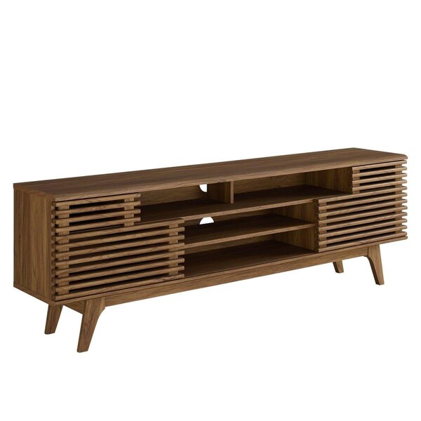 Modway Furniture 71 in. Render Media Console TV Stand, Walnut - EEI-3433-WAL