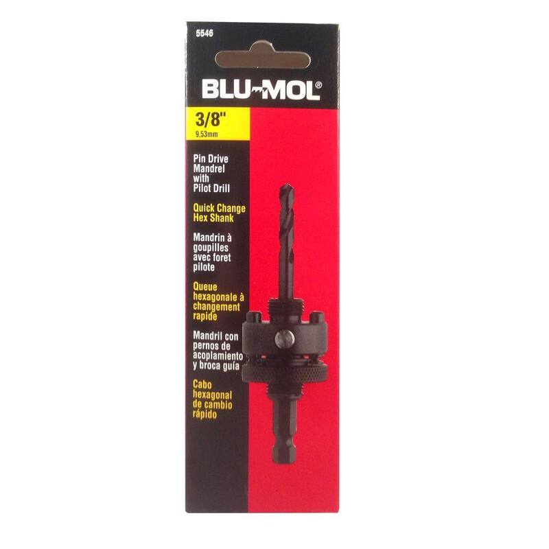 Mandril de unidad de pasador de vástago hexagonal de 3/8 pulgadas para sierra perforadora bi-metal de 1-1/4 pulgadas x 6 pulgadas - 5546