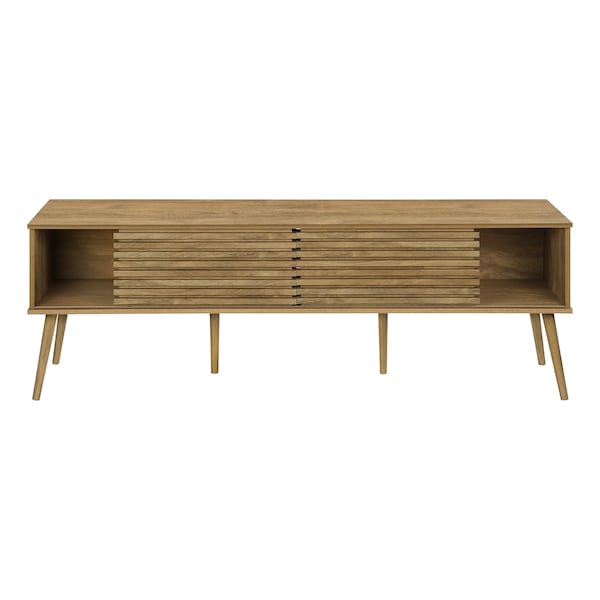 Monarch Specialties TV Stand, 72'', Media Entertainment Center, Living Room, Walnut Laminate, Contemporary, Modern - I 2784