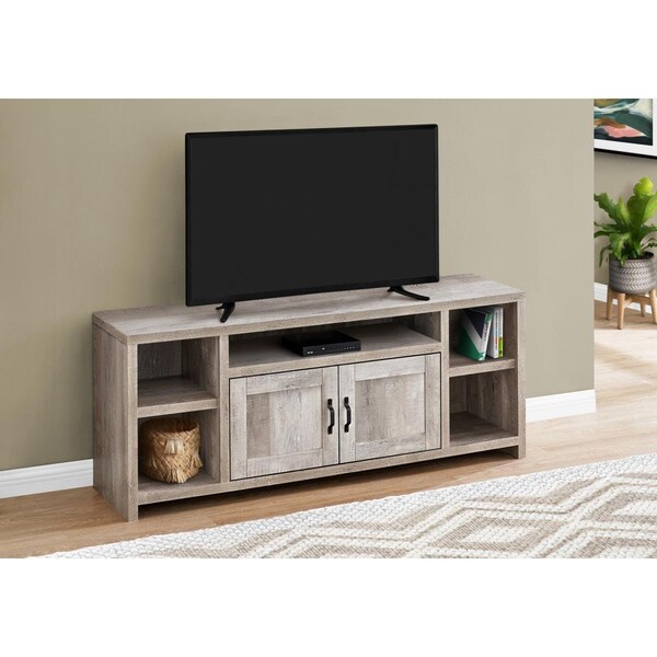 Daphnes Dinnette 60 in. TV Stand Taupe - Reclaimed Wood-Look - DA3603441