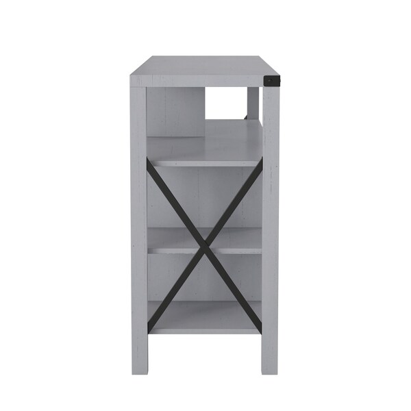 Flash Furniture 60" Coastal Gray TV Stand with Storage Shelves - ZG-025-CGY-GG