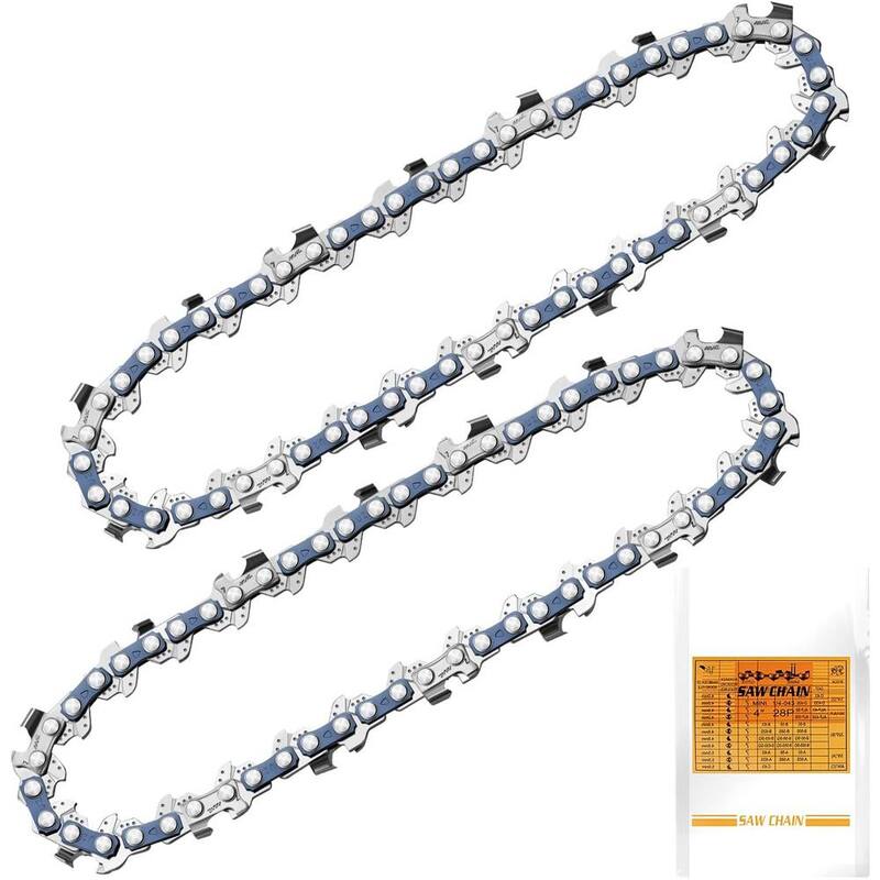 2 Piezas de Cadenas de Sierra Resistentes al Desgaste y Duraderas para Sierra de Cadena Eléctrica Inalámbrica Portátil de 4 Pulgadas - GJ15990-X13506