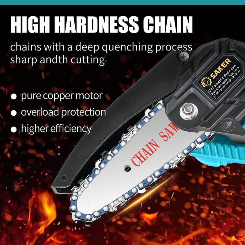 2 Piezas de Cadenas de Sierra Resistentes al Desgaste y Duraderas para Sierra de Cadena Eléctrica Inalámbrica Portátil de 4 Pulgadas - GJ15990-X13506