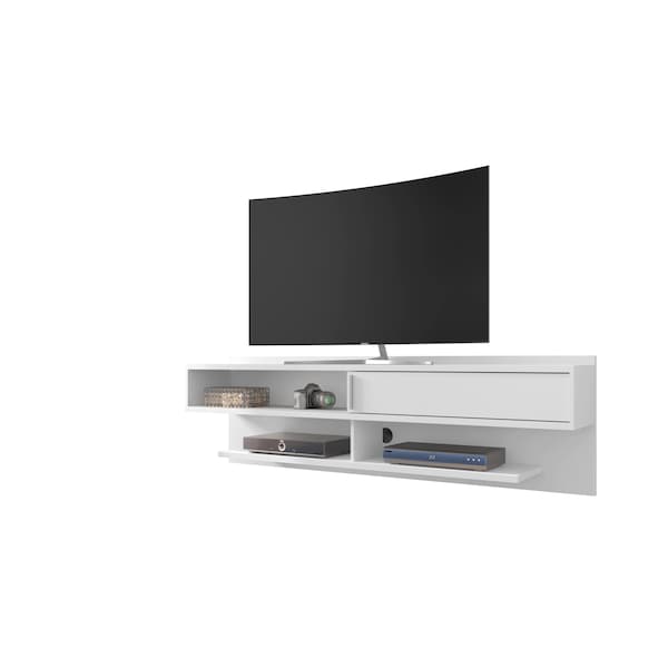 Manhattan Comfort Astor 70.86 Floating Entertainment Center, White - 222BMC6
