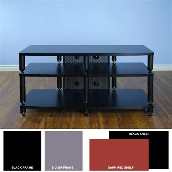 Vti Mfg 5 Black Poles 3 Black Shelf Professional AV Stand - 35444