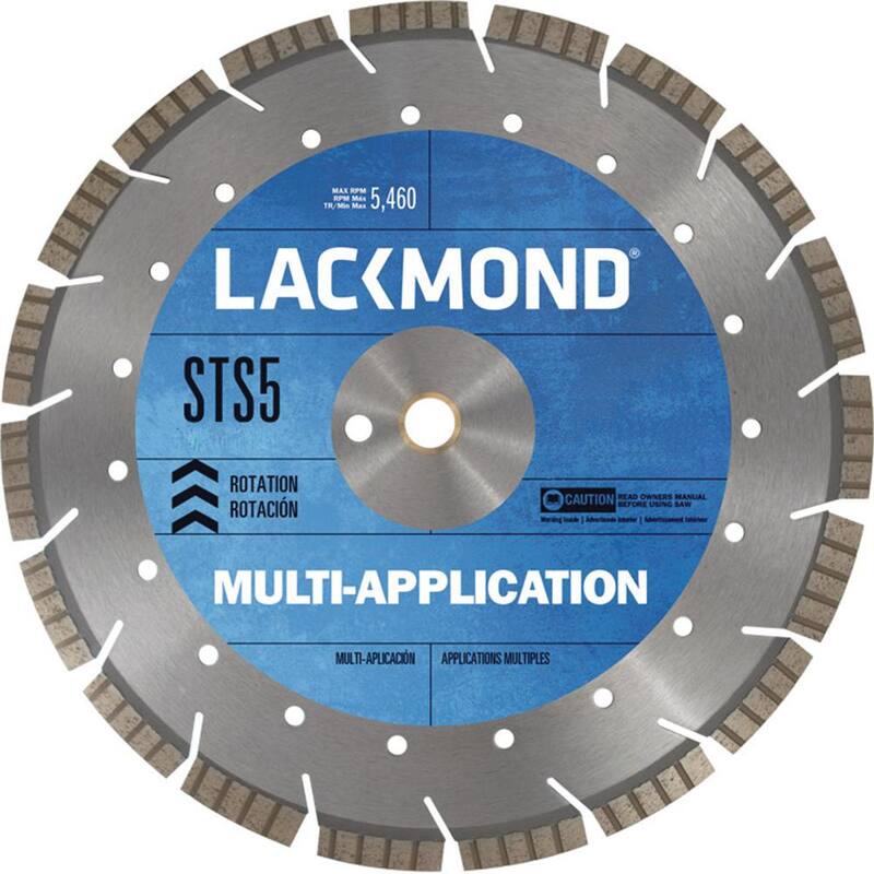 Lackmond Multi-Application STS5 Series Segmented Turbo Diamond Blade 20 pulgadas x 0.140 x 1 pulgada - STS5201421