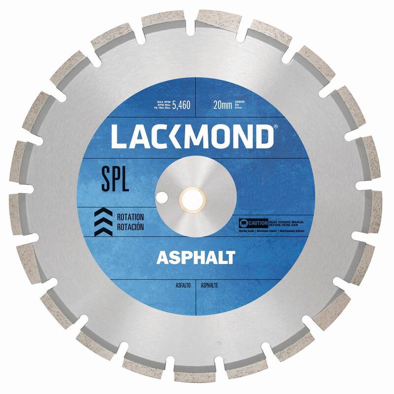 Serie Lackmond SPL de cuchilla para asfalto/bloque de 12 pulgadas x 0.125 pulgadas - 20 mm Arbor - HA1212520SPL