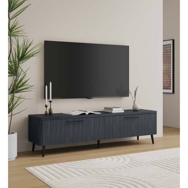 Manhattan Comfort Jodie TV Stand in Charcoal Grey - TV003-GY