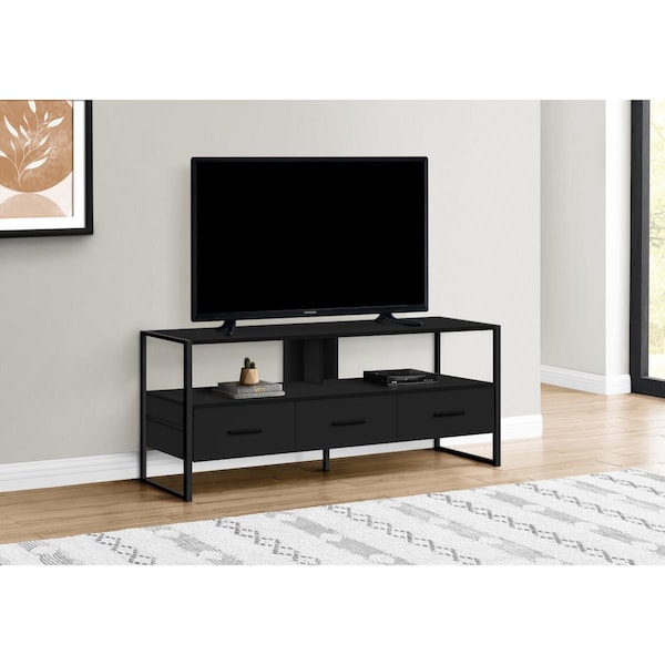 Nextgen 48 in. Black Metal TV Stand - NE3076416