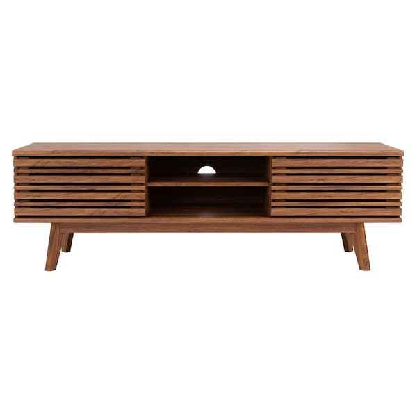 Safavieh Esma 2 Shelf Media Stand, Walnut - MED9601A