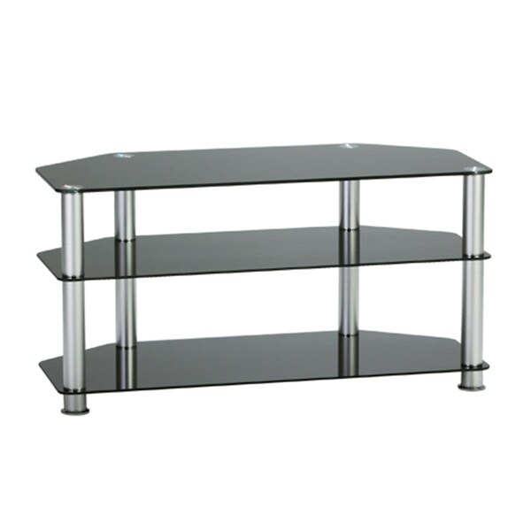 Nextgen 3-Layers TV Stand with Black Color Glass - Black - NE3007851