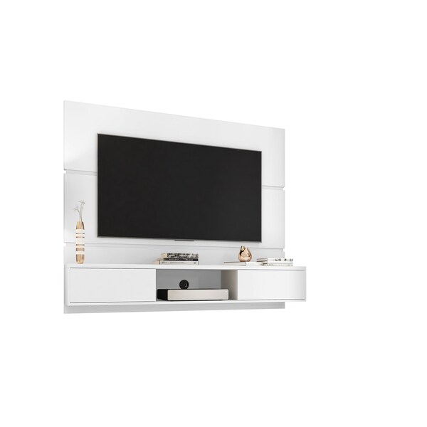 Manhattan Comfort Vernon 62.99 Floating Entertainment Center, White - 236BMC6