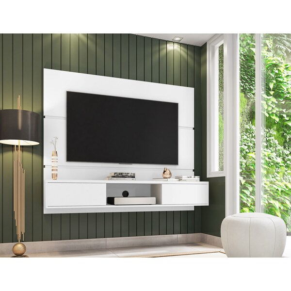 Manhattan Comfort Vernon 62.99 Floating Entertainment Center, White - 236BMC6