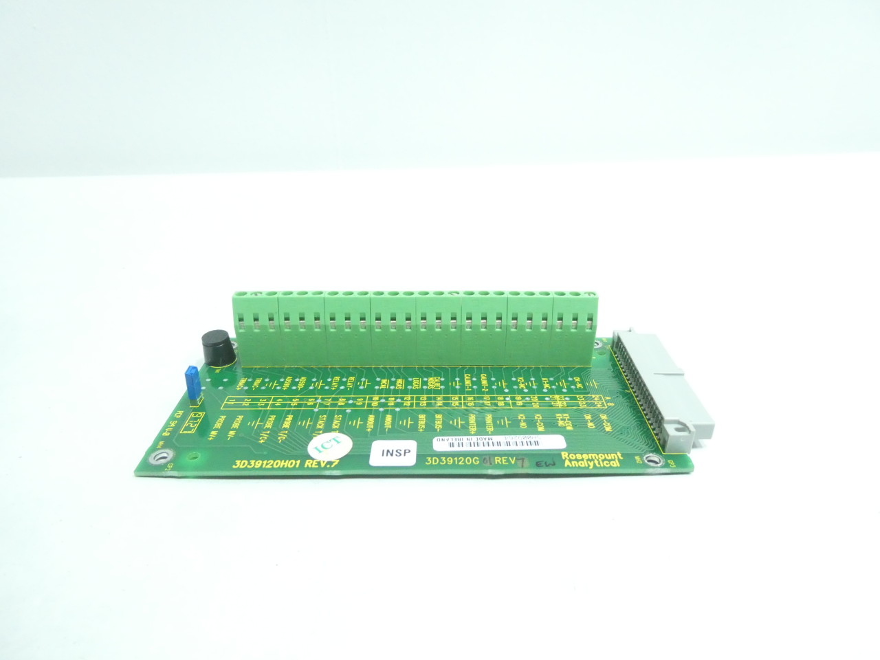 ROSEMOUNT 3D39120H01 3D39120G01 O2 ANALYZER REV 7 PCB CIRCUIT BOARD