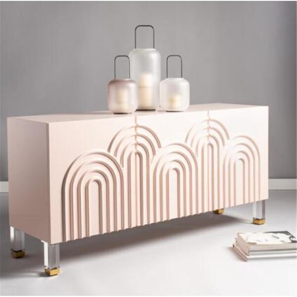 Safavieh Saturn Wave Acrylic Sideboard, Light Pink - SFV3562C