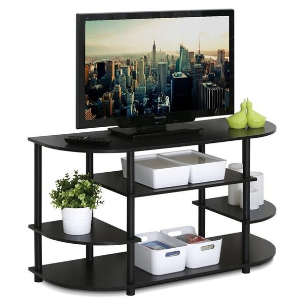 Furinno Furinno 15116EX Simple Design Corner TV Stand; Espresso - 15116EX