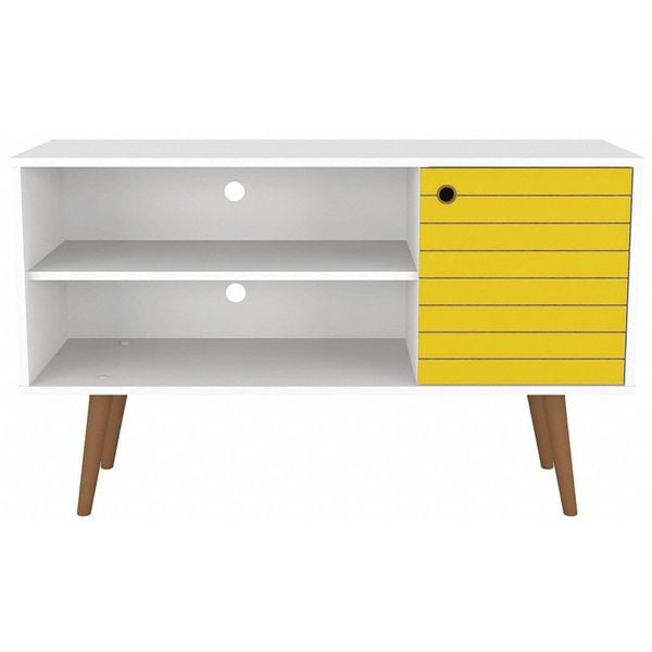 Manhattan Comfort TV Stand, Mid Century, 42.52", Yellow - 212BMC64