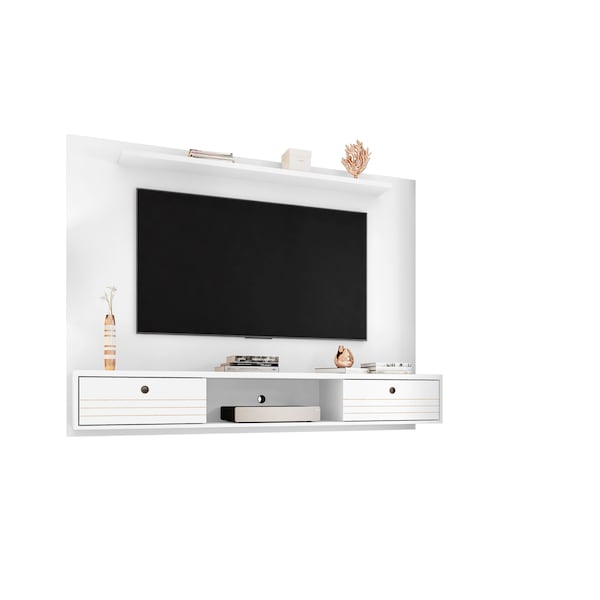 Manhattan Comfort Liberty 70.86 Floating Entertainment Center, White - 235BMC6