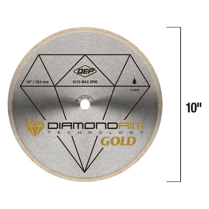 Hoja de diamante premium de 10 pulgadas para corte en húmedo de porcelana y azulejo cerámico - 6-1003Q
