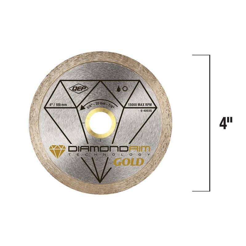 Hoja de Diamante Premium de 4 pulgadas para Cortar Azulejo de Porcelana y Cerámica en Húmedo o en Seco - 6-4003Q