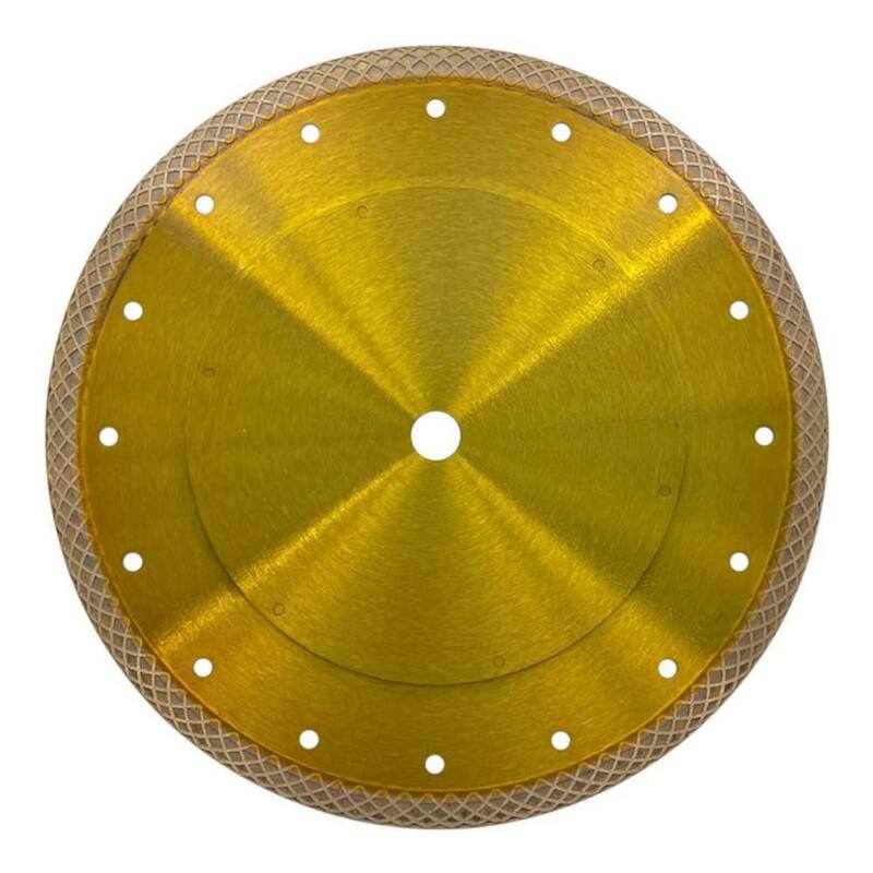 Herramientas de Diamante EDiamondTools de 10 pulgadas para Azulejos de Porcelana, Azulejos Cerámicos, Mármol, Granito y Piedras Naturales, Hojas de Diamante con Malla Turbo, 5/8 pulgadas de Arbor - TF10A7