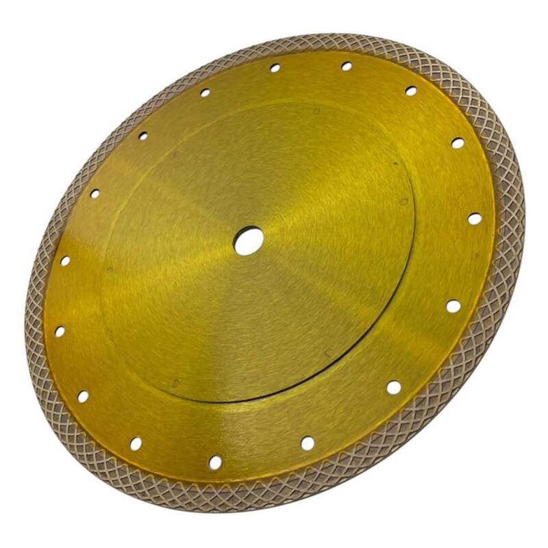 Herramientas de Diamante EDiamondTools de 10 pulgadas para Azulejos de Porcelana, Azulejos Cerámicos, Mármol, Granito y Piedras Naturales, Hojas de Diamante con Malla Turbo, 5/8 pulgadas de Arbor - TF10A7