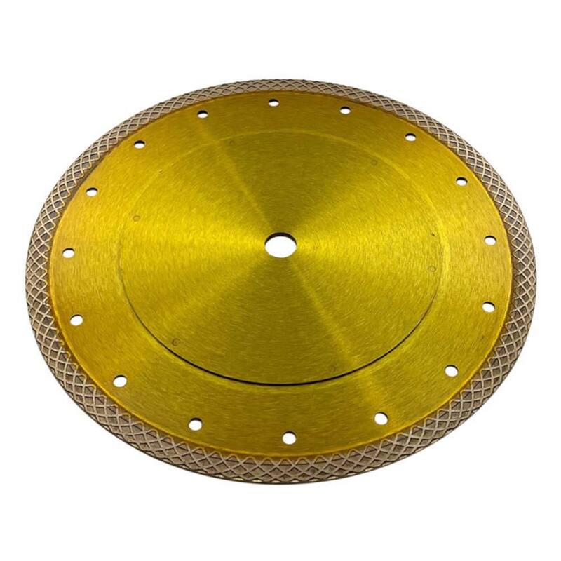 Herramientas de Diamante EDiamondTools de 10 pulgadas para Azulejos de Porcelana, Azulejos Cerámicos, Mármol, Granito y Piedras Naturales, Hojas de Diamante con Malla Turbo, 5/8 pulgadas de Arbor - TF10A7
