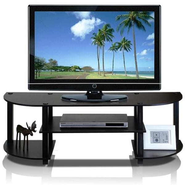 Highkey Turn-S-Tube Wide TV Entertainment Center; Espresso & Black - 15.9 x 47.25 x 13.4 in. - LR375190