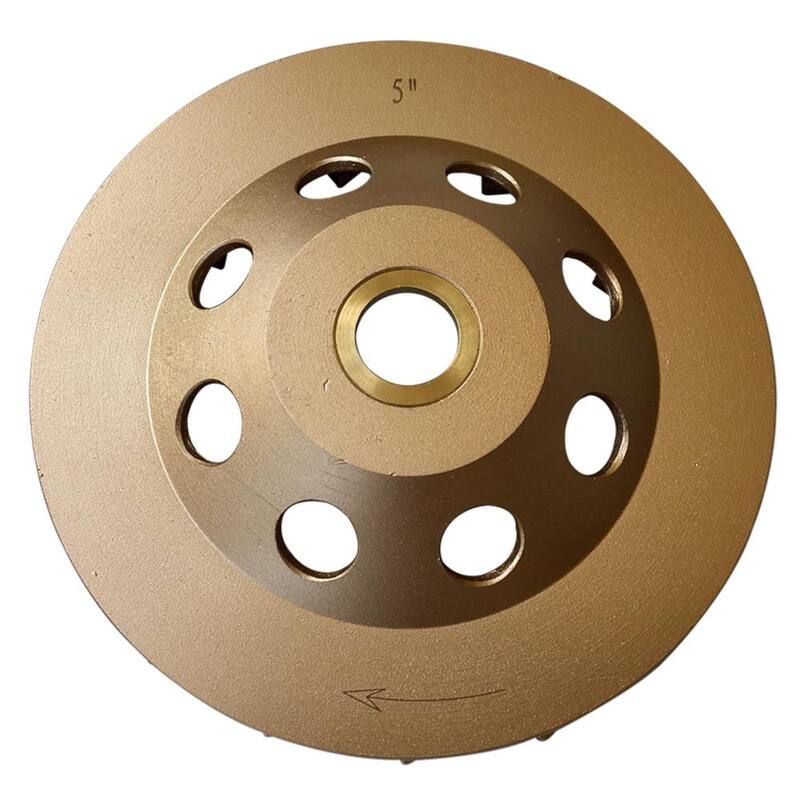 Rueda de esmerilado de diamante de 5 pulgadas para concreto y albañilería, con 18 segmentos turbo de diamante, 7/8 pulgadas - 5/8 pulgadas, sin rosca - SWS0518A7