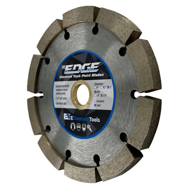 Herramienta de diamante de 5 pulgadas para mortero y repello, con un solo borde, ancho de segmento de 3/8 pulgadas, hoja de diamante para repello, arbor de 7/8 y 5/8 pulgadas - TSE0537A7_THD