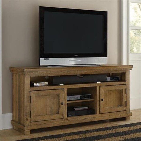 Progressive Furniture Progressive Furniture P608E-74 Willow Casual Style 74 in. Media Console Table; Distressed Pine - P608E-74