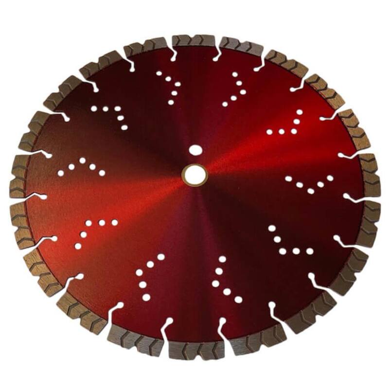 EDiamondTools 18 pulgadas Concreto/Concreto Reforzado, Borde Segmentado, Hojas de Sierra de Diamante Agresivas, Profundidad de Corte de 6-5/8 pulgadas, Arbor de 1 pulgada - TSA18IH